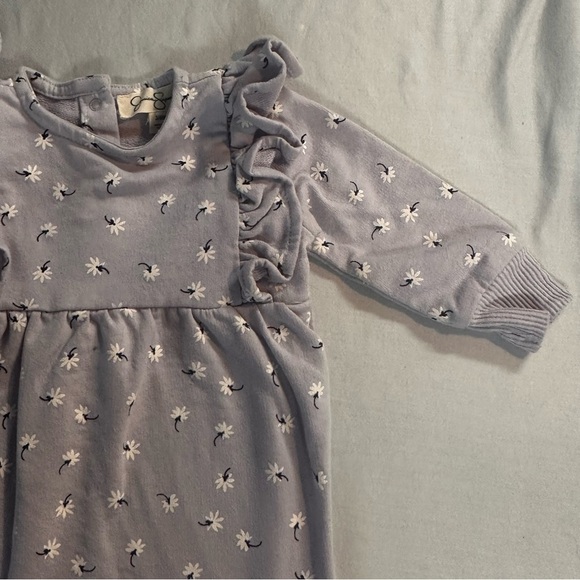 Jessica Simpson Lilac Floral Ruffle Footie - Picture 3 of 5